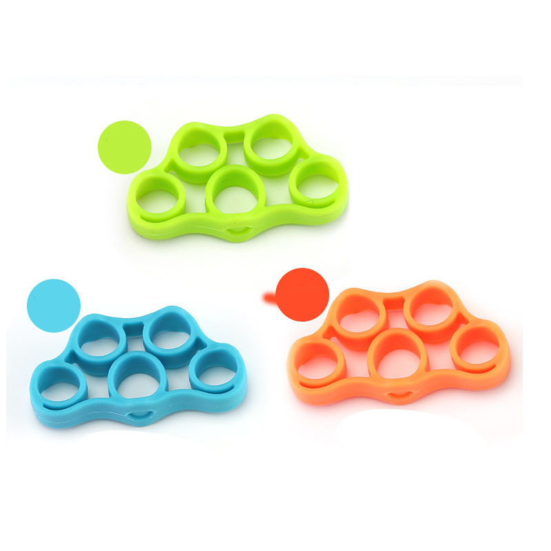 Hand Gripper Silicone Finger Gripper Resistance Band Hand Grip Wrist Stretcher Finger Expander Strength Trainer Exercise Fitness