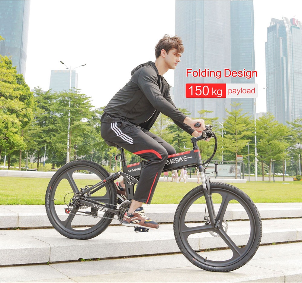 Складной электровелосипед Samebike LO26, 26 дюймов, портативный горный велосипед, белый, Польша, прямые поставки со склада в Великобритании