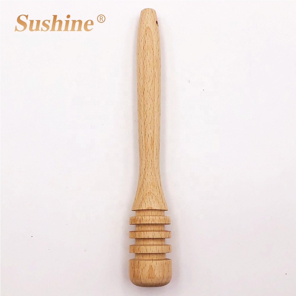 Профессиональный деревянный завод мед деревянный горшок swizzle dipper stick fill