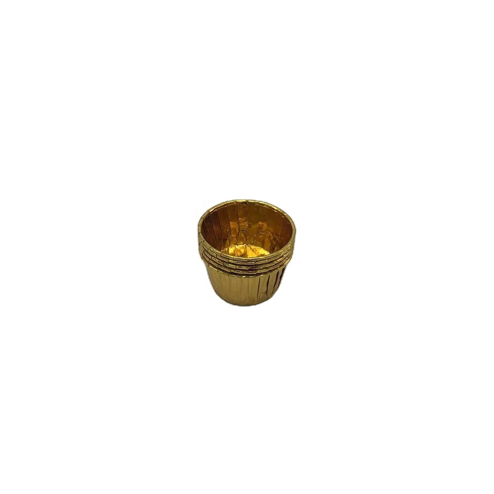 High Quality Customizable 3 Color Aluminum Foil Round Small Portable Biodegradable Individual Cake Cup Packaging