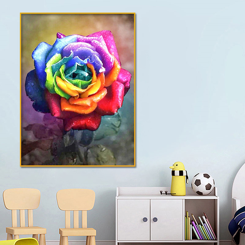Diy 5d Мозаика из страз вышивка картины Вышивка крестиком домашний декор красивая Роза 3d Алмазная живопись цветы