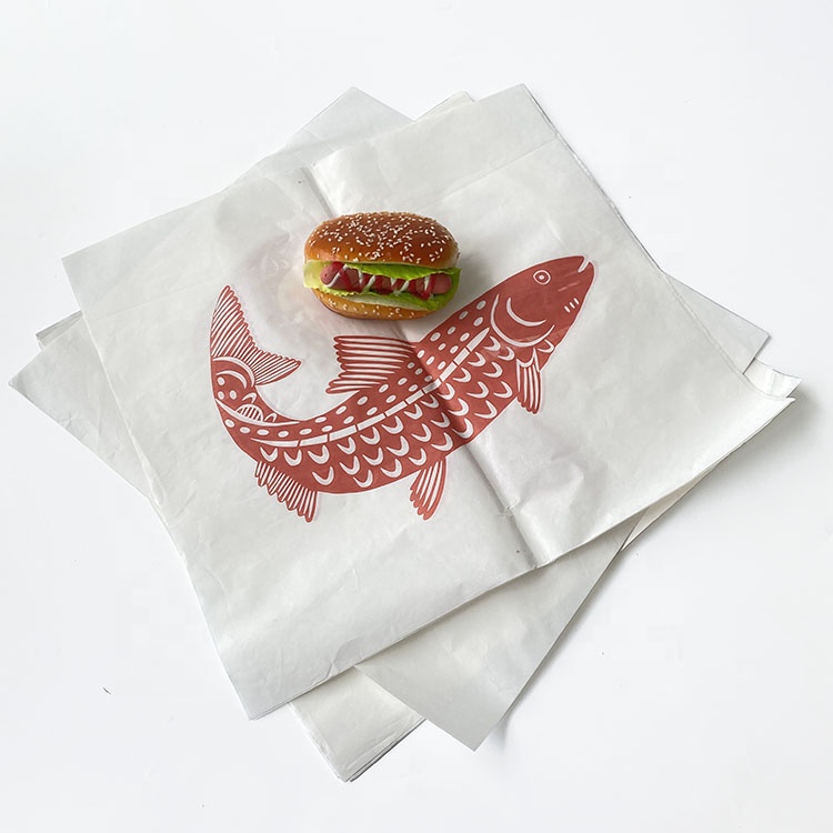 Factory custom burger sandwich greaseproof wrap paper