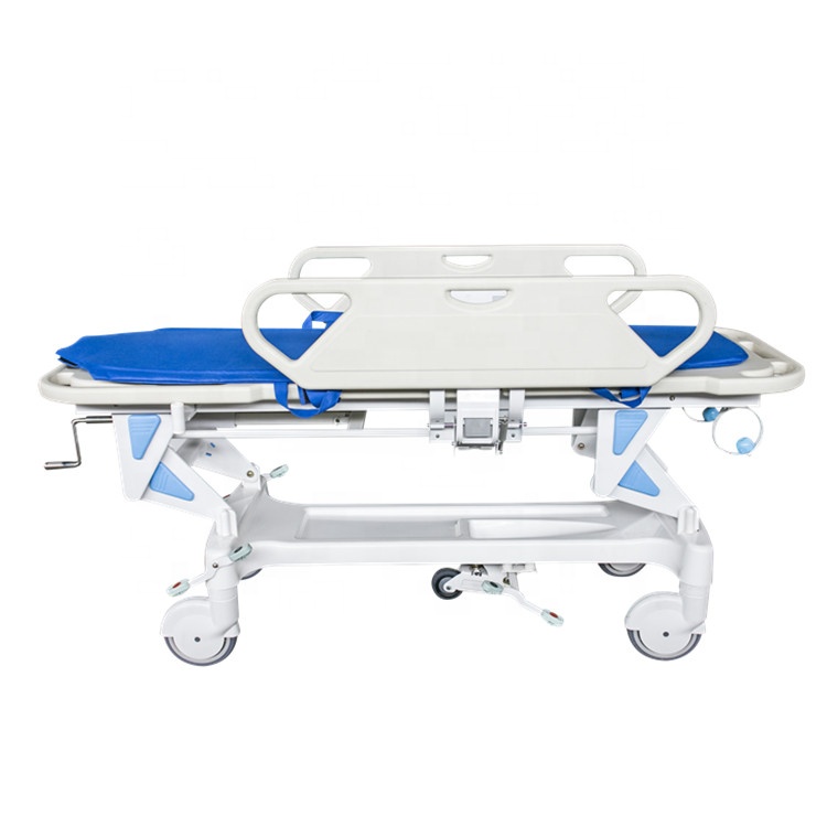BT-TR002 hospital surgery room equipment two functions manual adjustable transport trolley cart stretcher medical emergency