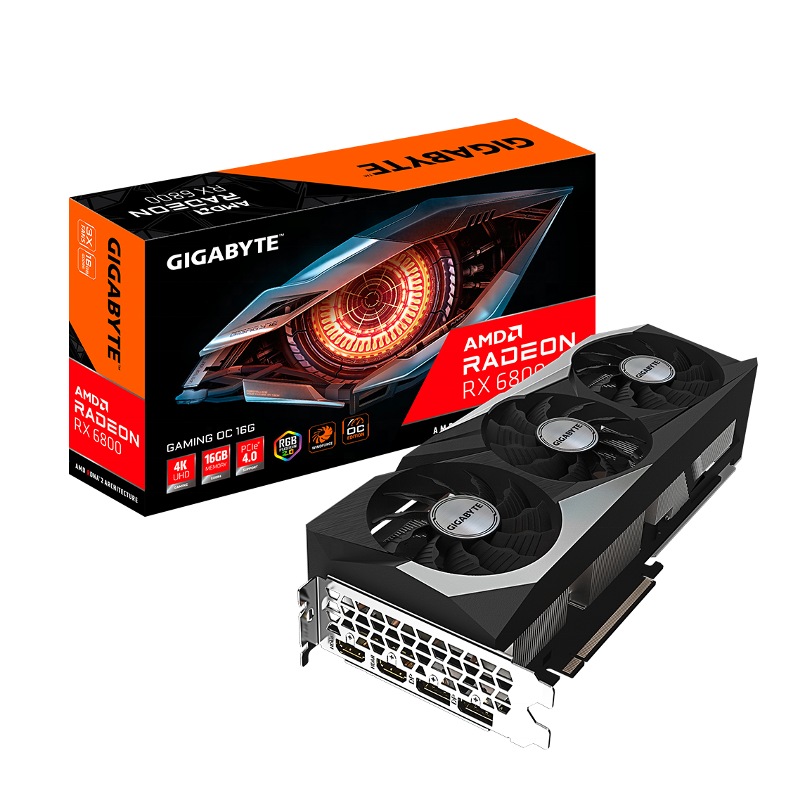 Графическая карта amd rx radeon 6800 Gaming oc 16gb, быстрая доставка, в наличии