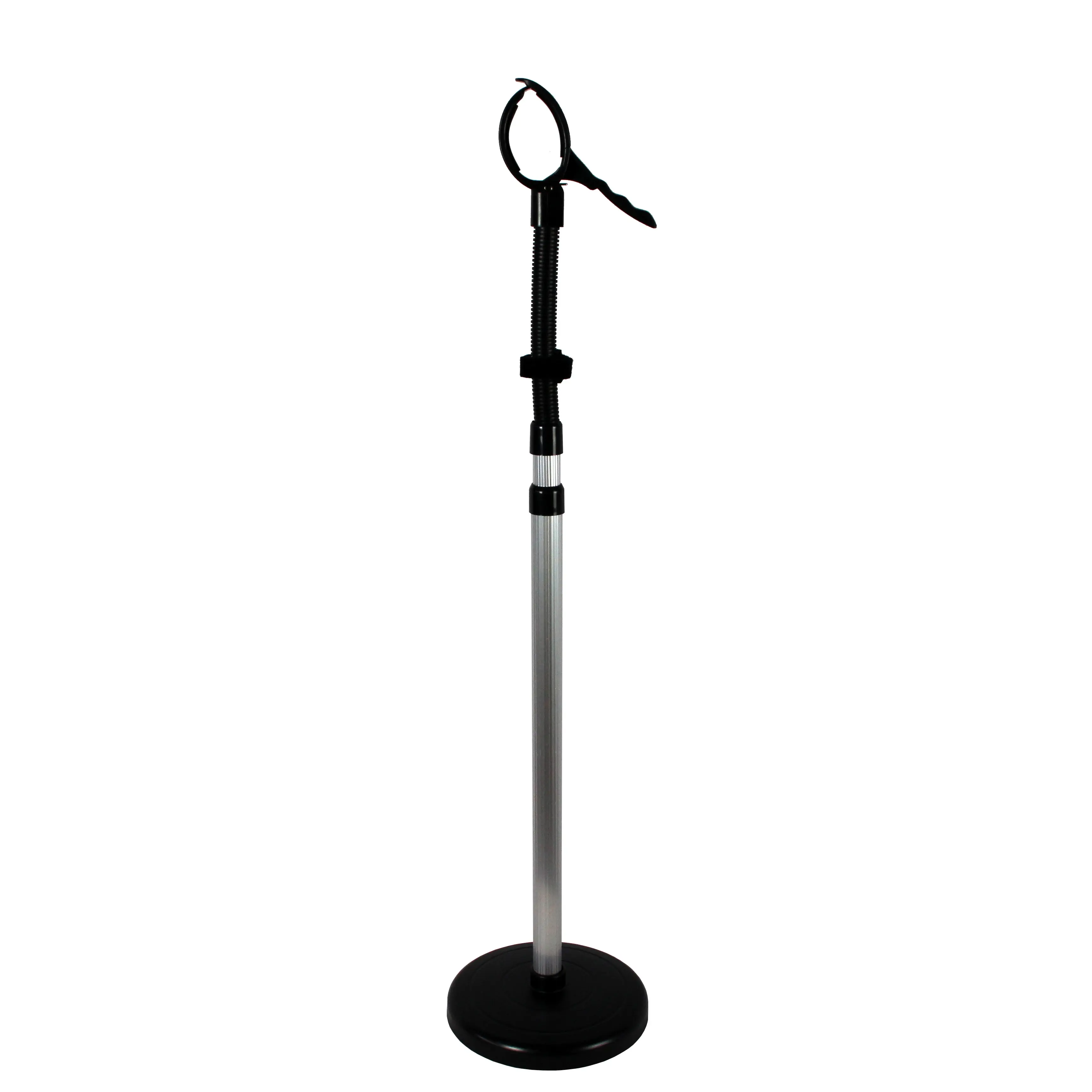 Adjustable height telescopic aluminium alloy 360 degree rotating Lazy man pet hair dryer shelf rack holder stand
