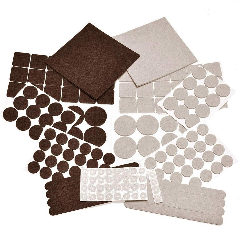 Premium Two Colors Pack felt Furniture Pads Floor Protectors 166 Pcs