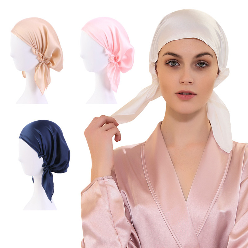 Christmas Hair Accessories Sleeping Accessories Silk Lines Sleeping Hat with Custom Label