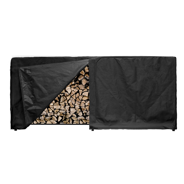Outdoor Heavy Duty Waterproof 600D Oxford 8 Feet Firewood Log Rack Cover Protector All Weather Protection