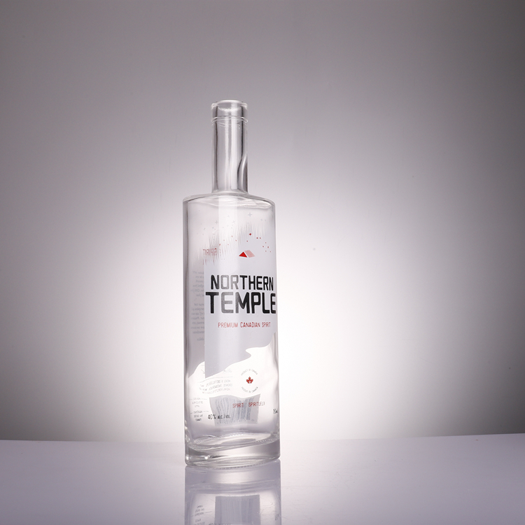 Luxury 500ml 750ml Frost Mini Transparent Round Fresh Fruit Juice Beer Glass Wine Bottle With Caps