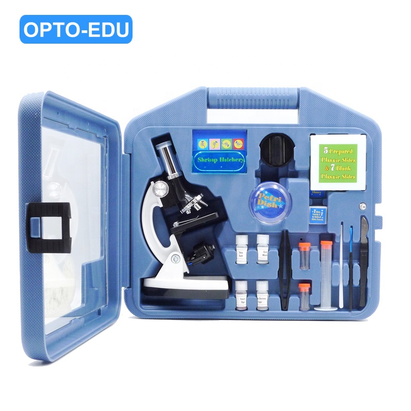 OPTO-EDU A11.1513 900X детский биологический металлический Микроскоп Подарочный набор; Детский образовательный Студенческий микроскоп