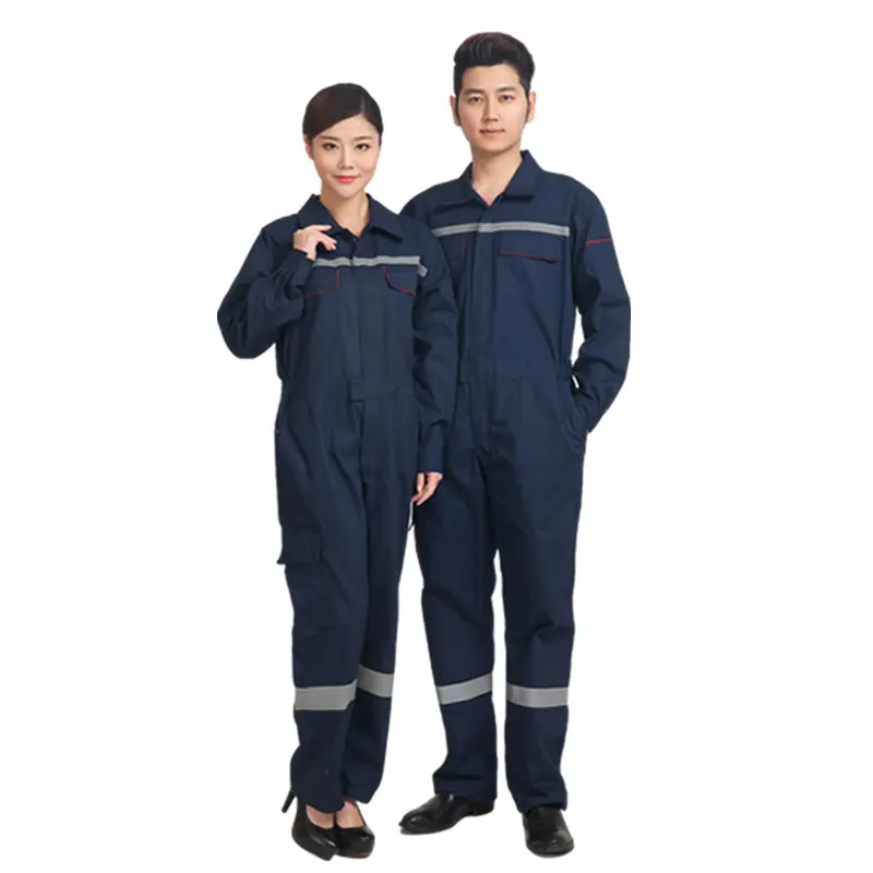 Sidiou Group Customized Long-sleeved One-piece Security Guard Uniform Engineering Suits Workshop Work Clothes With Reflective