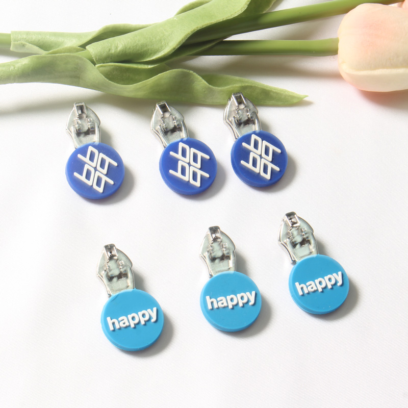 novelty locking zipper pull pvc slider zipper resin zipper heads for kids jacket