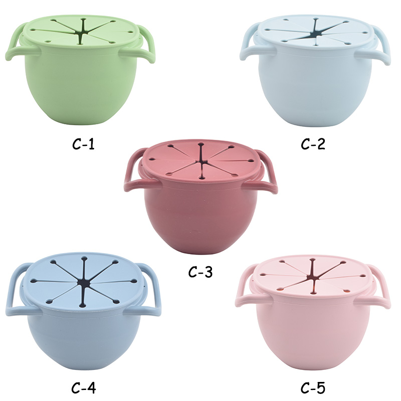ES-Pro Popular Series RTS Factory Direct Sales Training  Personalised Kid Toddler Snack Feeding Catcher Baby Silicone Snack Cup