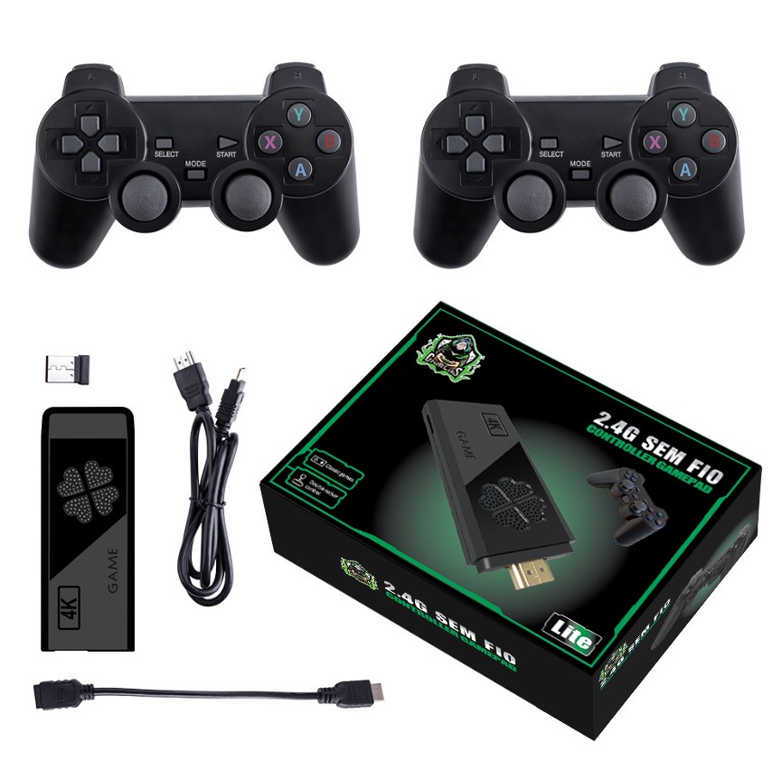 Новый двойной геймпад 4K для PS1/GBA Ретро ТВ игровая консоль 64 ГБ 10000 игр видеоигра-джойстик