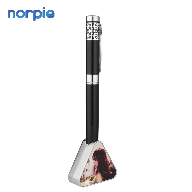 Creative Design Personalized Sublimation Triangle Single Pen Holder with Two Aluminum Sheets