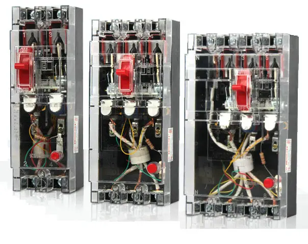 Hot selling high quality transparency DZ15LE-100/4901 63A 100A three phase four wire earth leakage circuit breaker