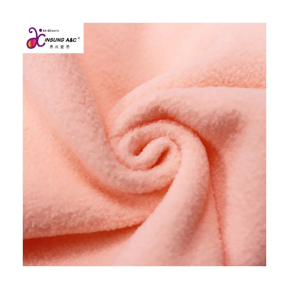 Double-sided Polar Fleece High Quality Fur Fabric For Garment100% polyester