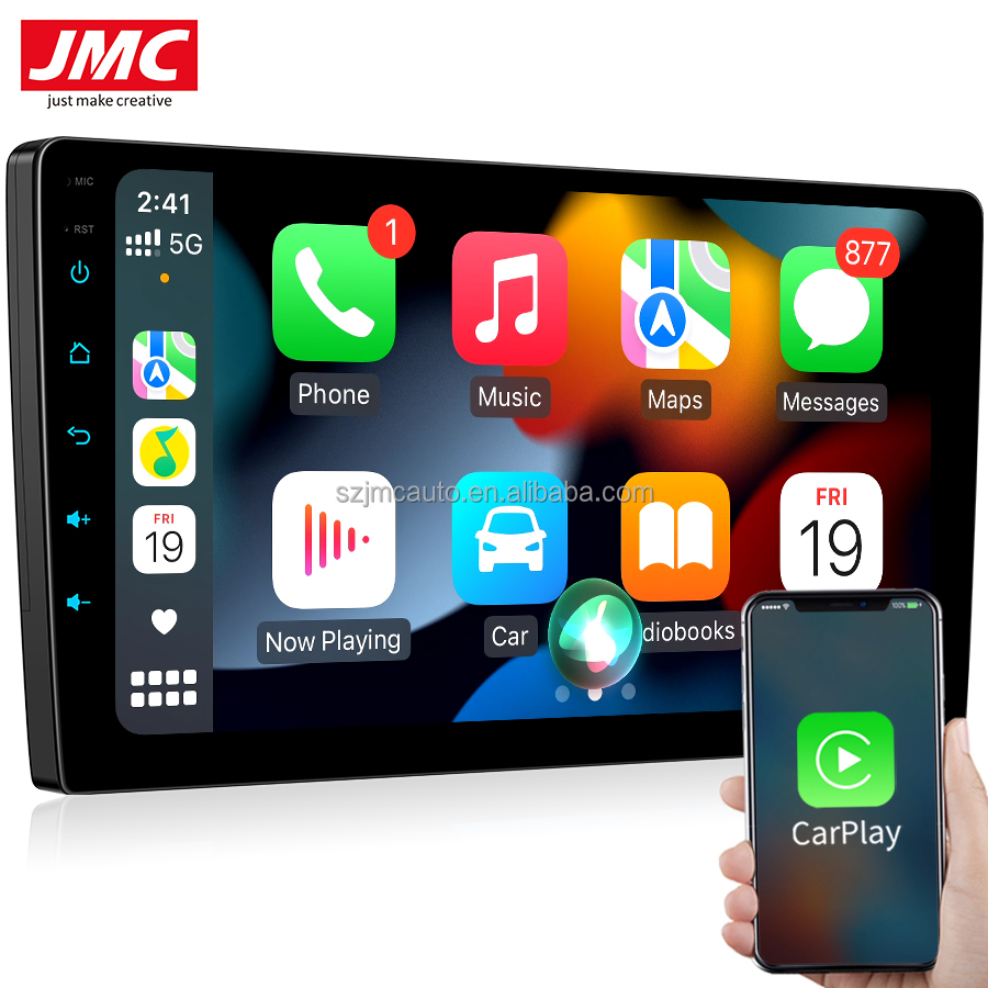 Автомобильный радиоприемник JMC, универсальная Автомагнитола на Android, с 9 "сенсорным экраном, bluetooth, FM, RDS, Wi-Fi, GPS, 2.5D IPS