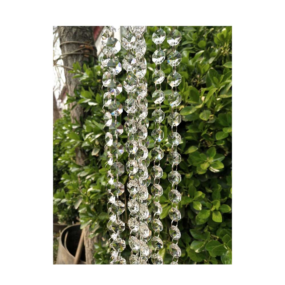 Wholesale Crystal Beaded Garland 18MM Transparent Grade Glass Chandelier Beads 1M