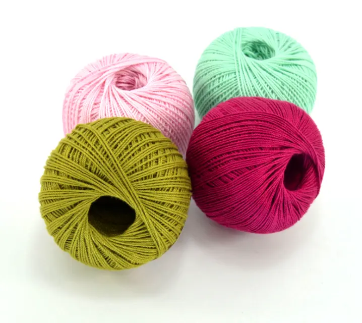 #3#5 High Quality Yarn Lace yarn 100% Cotton Fancy Yarn Dyed for Knitting Weaving Sewing Crochet