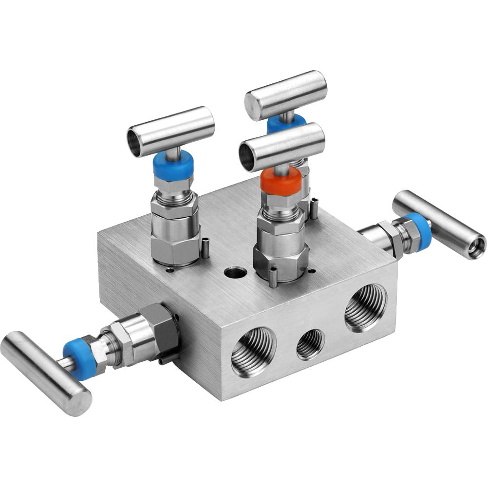 5 трехходовой клапан коллектора 1/2 "SS316 коллектор клапан 6000psi