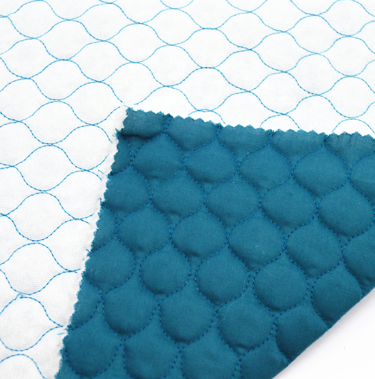 fancy design OEM embroider sewing 100% polyester quilted fabric waterproof