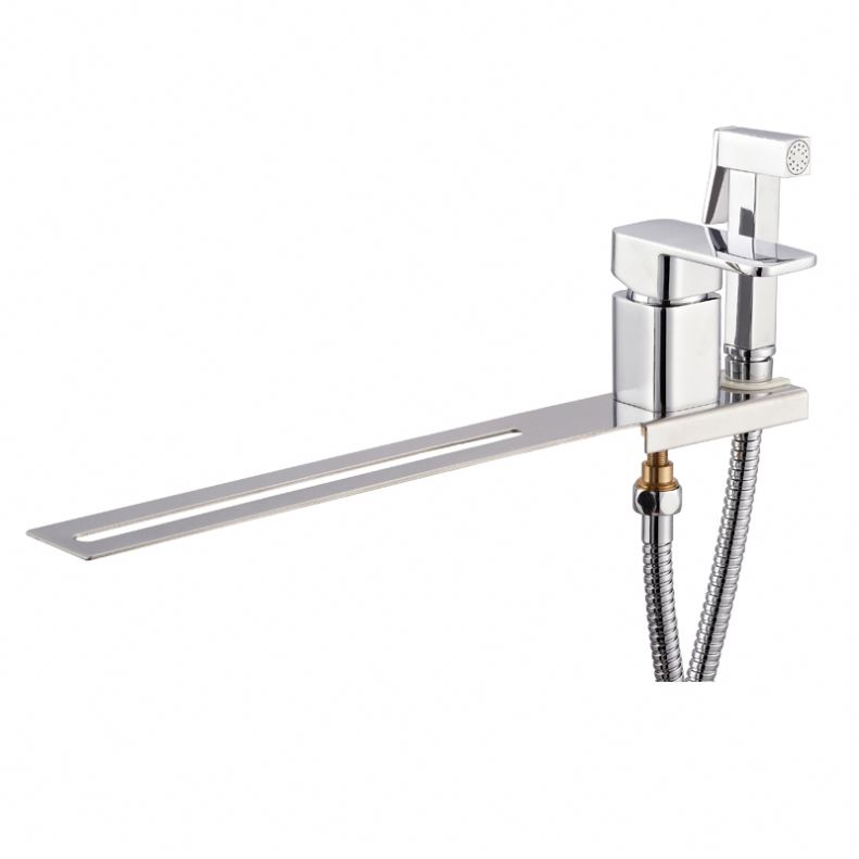 Single Separate Handle Chrome Bidet Sprayer Nozzle with Stainless Steel Plate
