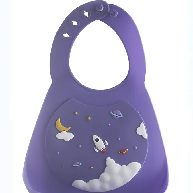 100% Food Grade Healthy Feeding Baby Silicone Bibs with Crumb Catcher  Soft Silicone Baby Bib With Food Pocket