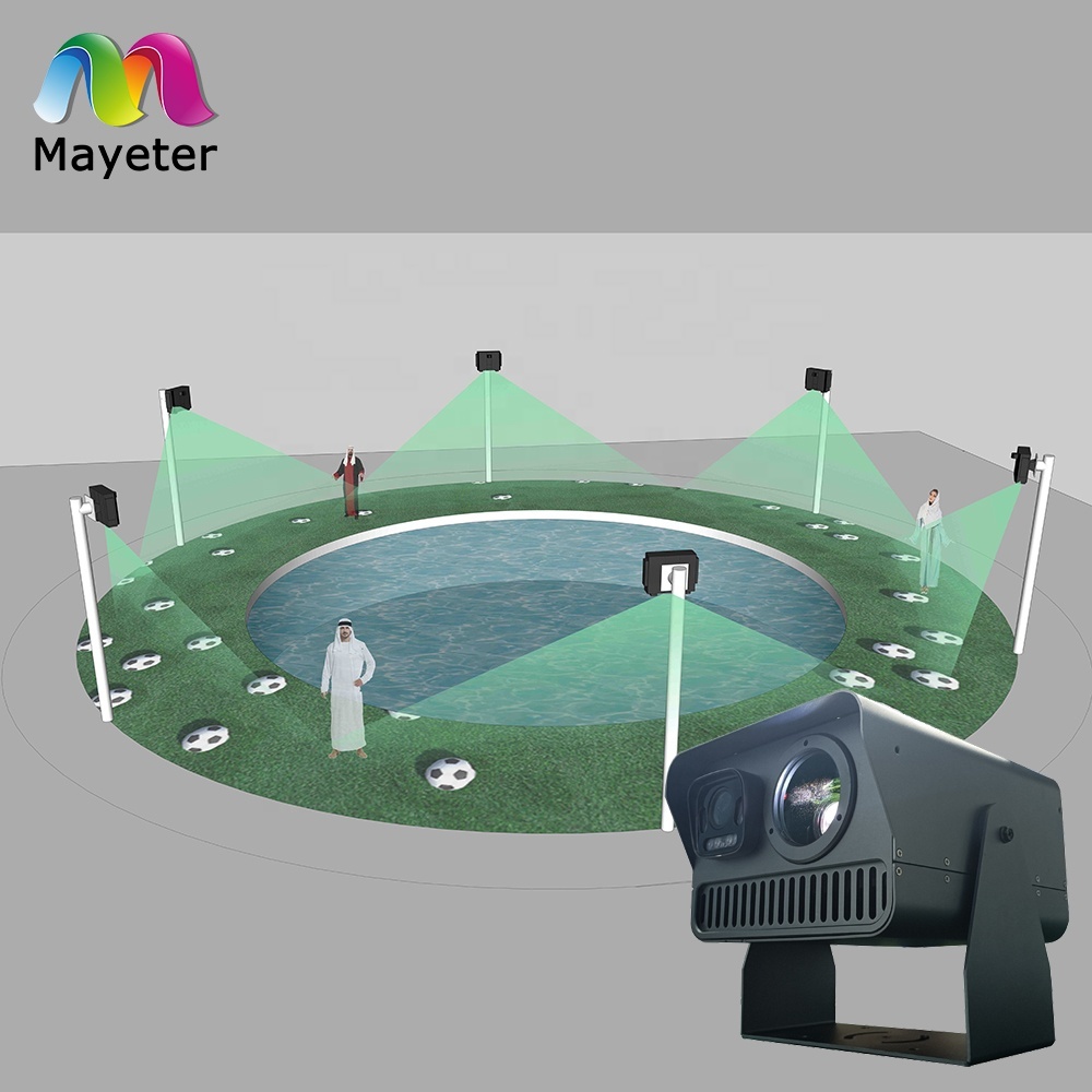 Outdoor lighting All-In-One Interactive Ground/Floor projection hologram display Advertisement for park garden