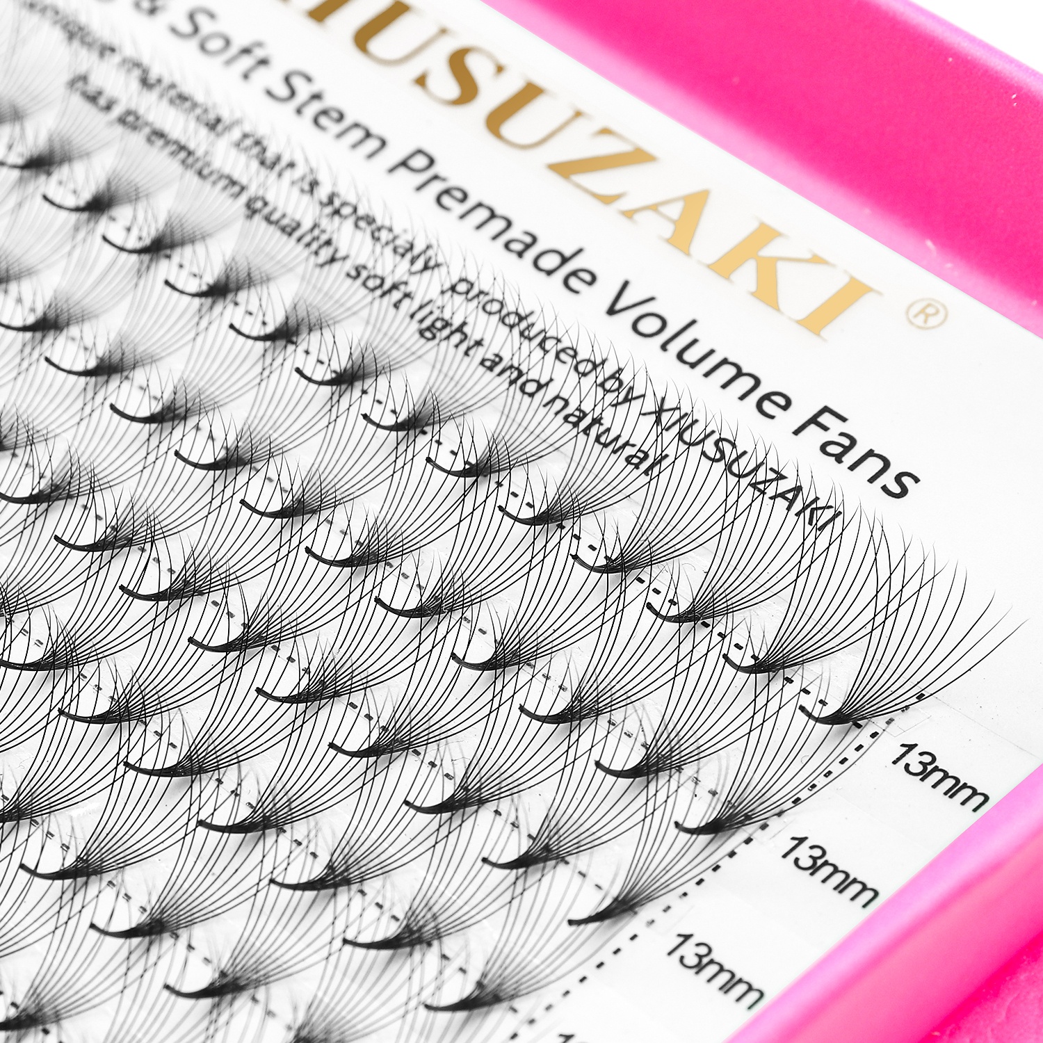 XIUSUZAKI Pointy Base 3d 4d 5d 6d Premade Fans Lashes 0.05 0.07mm Thin Base Pre Made Volume Fan Eyelash Extension Promade Fans