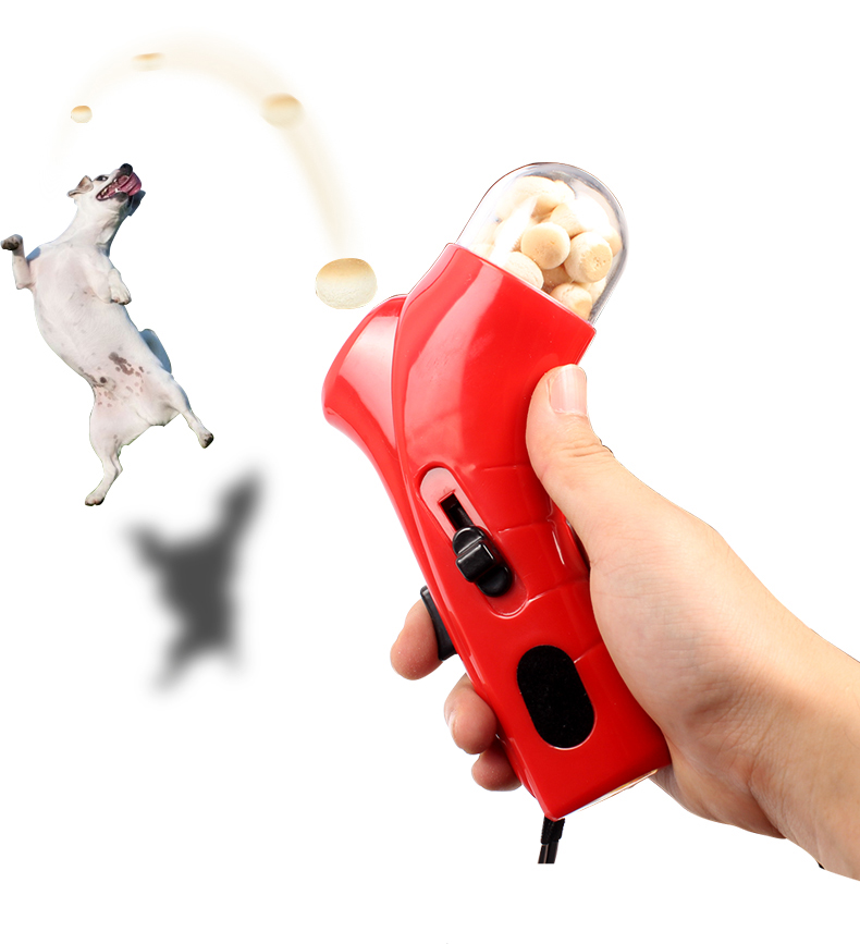 wholesale manufacturer automatic plastic training thrower treat pet food catapult dog food launcher