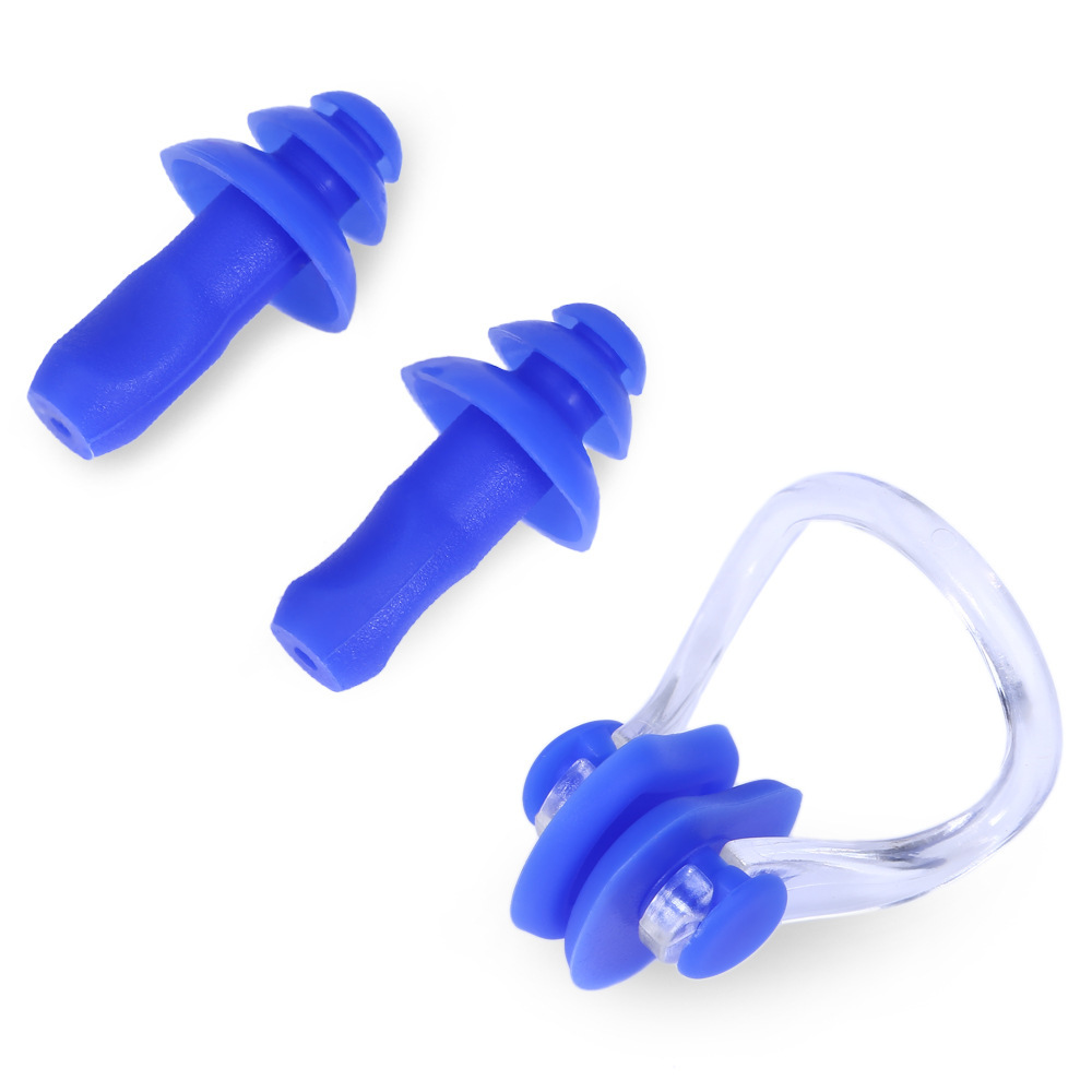 Waterproof swimming nose clip and ear plug set