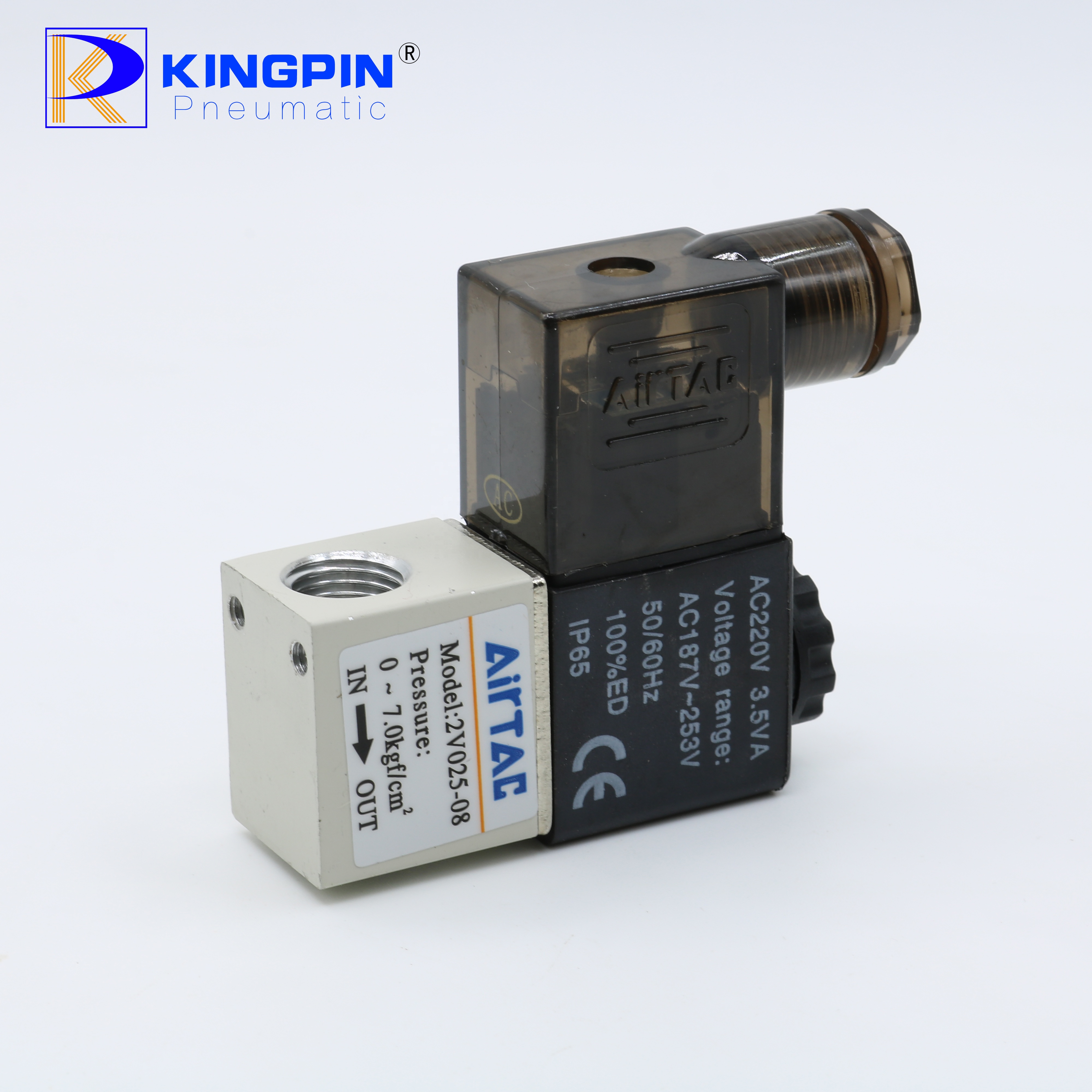4V210-08 Airtac пневмоклапан серии постоянного тока 24В dc 110V ac220v 4V210 08 монтажную схему 5 2 Way Пневматический электромагнитный клапан