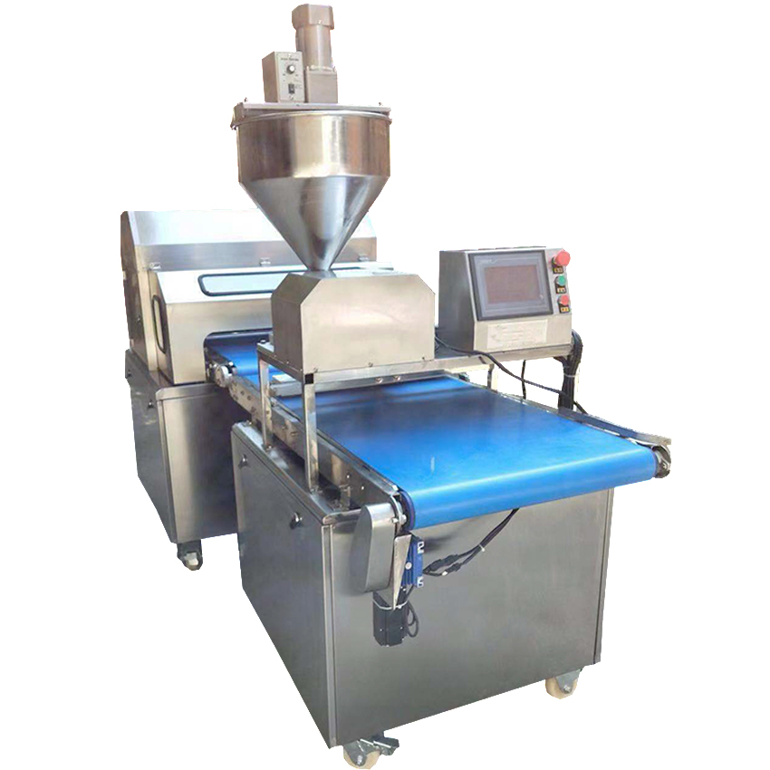 Swiss roll cake cream spreader coiling making machines for rolling sponge cake sheet