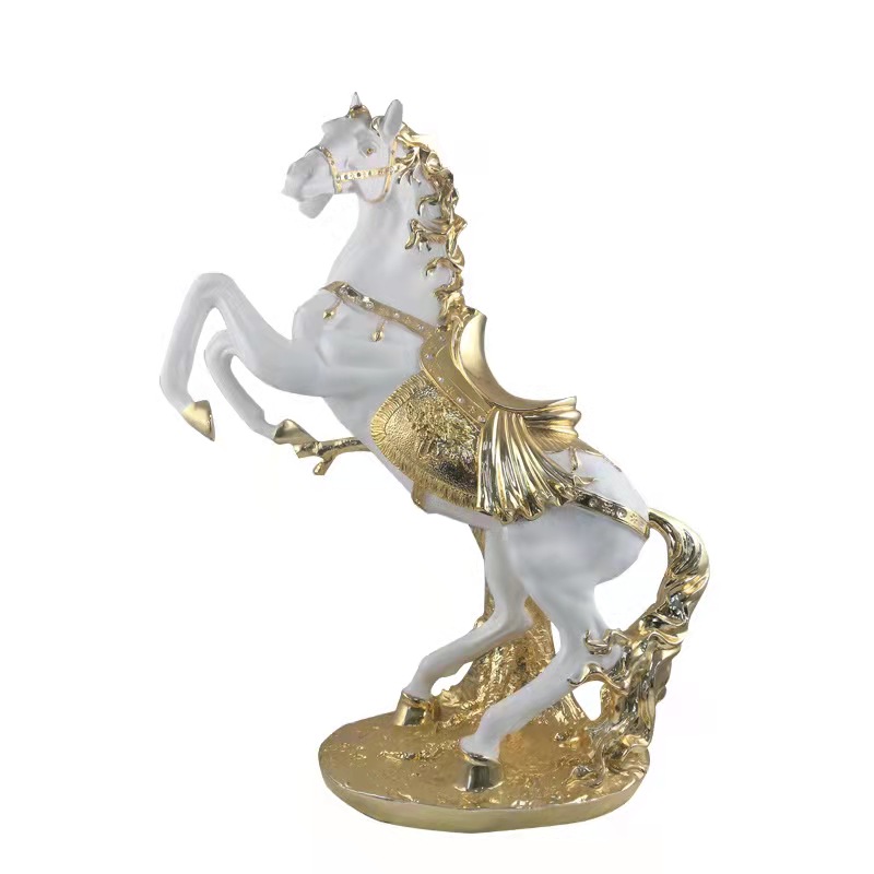 Factory Direct Sales office interior animal house decoration resin craftwork horse sculpture for sale