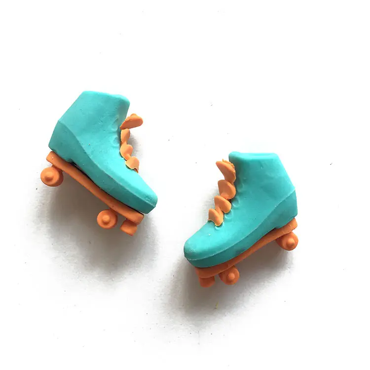Cartoon Roller Skates Shoes Eraser Rubber Primary School