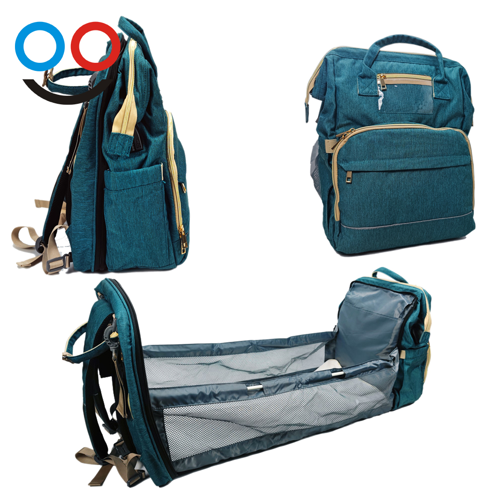 Portable Nappy Changing Cot Bag Bed Mummy Mommy Maternity Baby Travel Crib Diaper Bag Backpack
