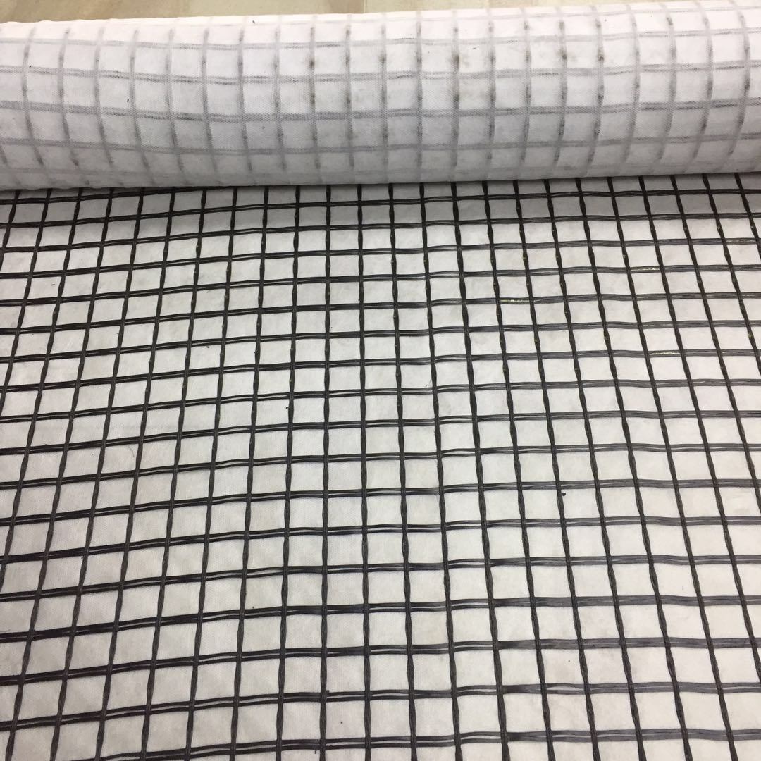 Biaxial Polyester Geogrid Composite Nonwoven Bitumen Coated for Asphalt Overlayer Reinforcement Gravel Grid
