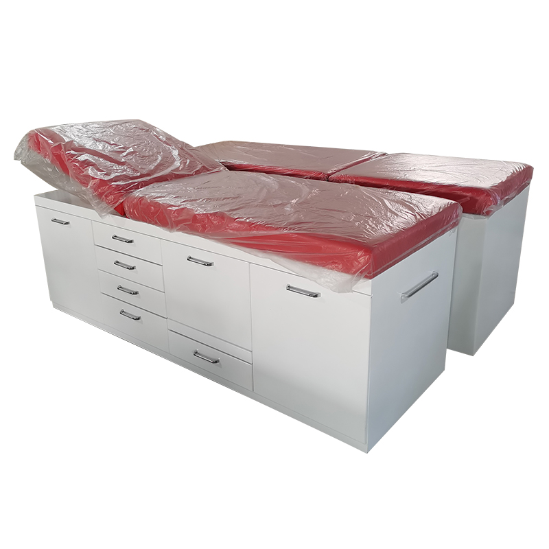Leisure massage bed with multiple lockers, large storage space, customizable colors