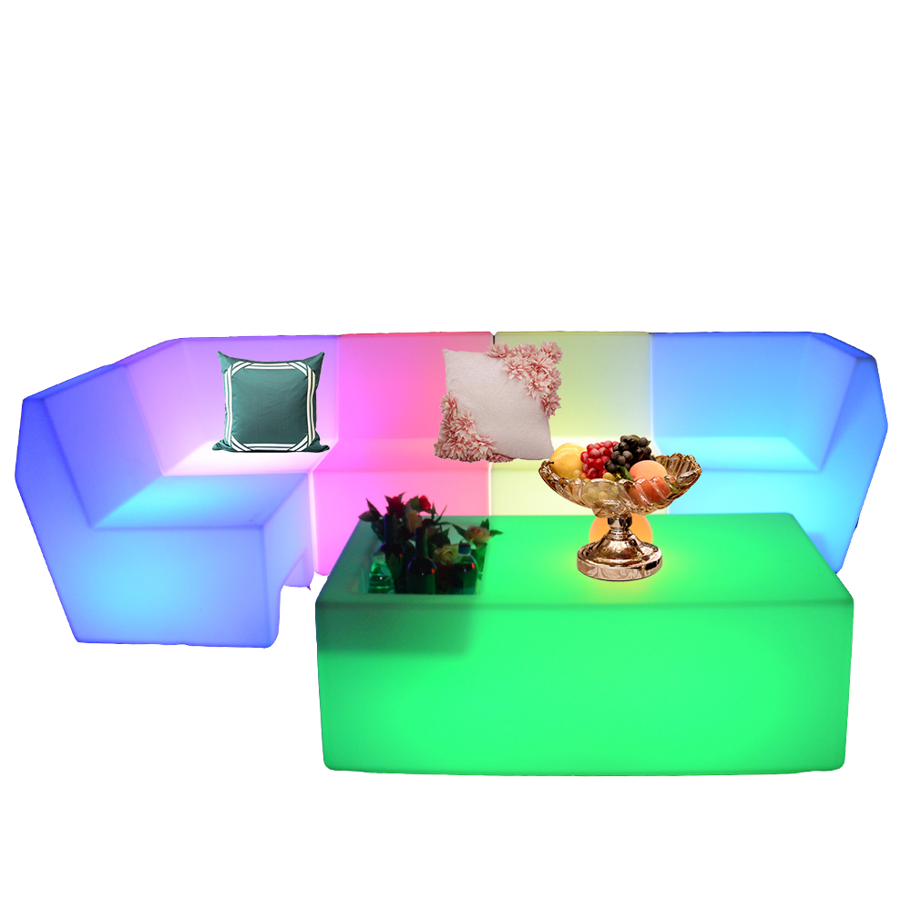 Открытый Крытый используется ночной клуб кальян lounge led мебель стол стулья диван набор светящийся диван