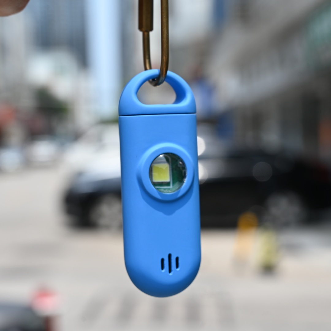 130DB personal alarm with led dazzling light personal alarm wireless alarm keychains self defense