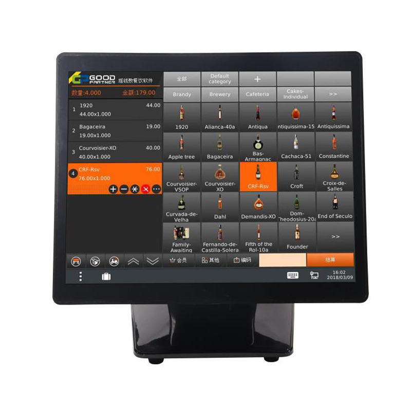 Новый 15 дюймов LED/частотно-регулируемым приводом двойной экран POS системы все в одном POS окно/внутренний и внешний створчатый распашный Android POS кассовый аппарат с емкостным сенсорным экраном