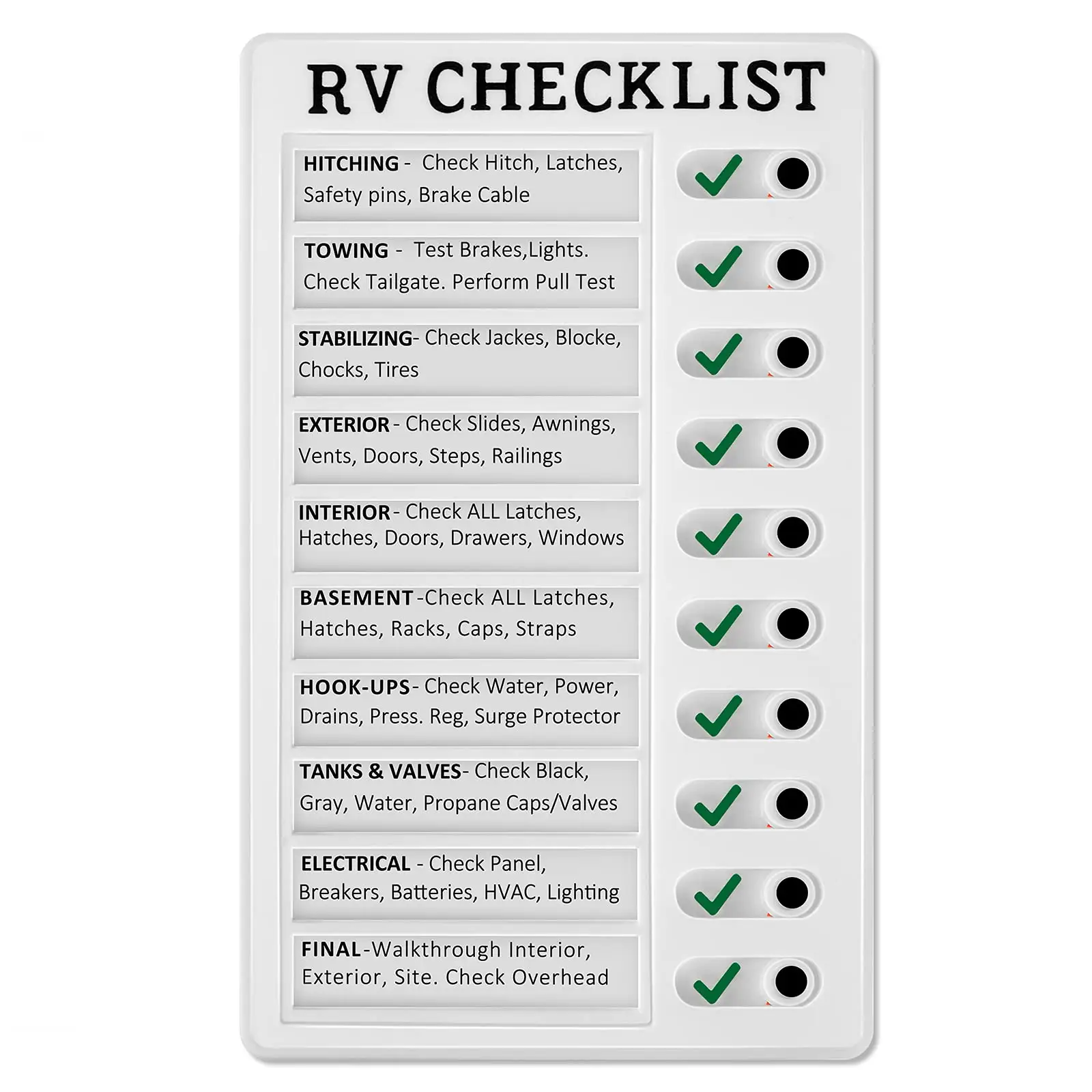 To Do List Plan Board For Home Travel RV Checklist Memo Board Portable Daily Affairs Checklist Plastic Board With Slider