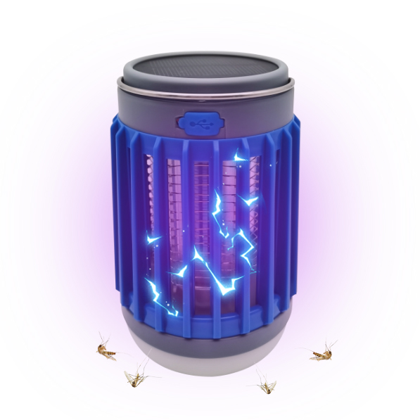 Mosquito Bug Zappers Solar Panel Camping Mosquito Killer Lamp Waterproof Led Electic Shock Anti