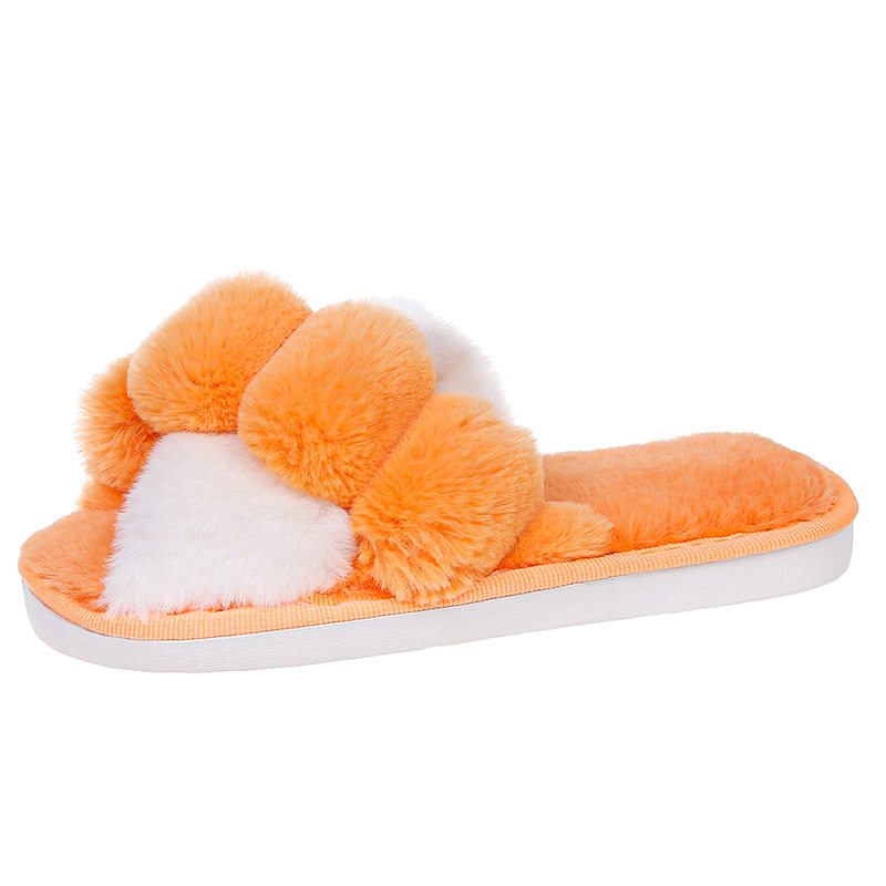 2021 new design children plush slippers colorful kids fur shoes comfortable kids slippers