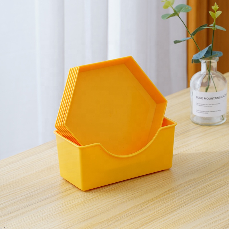 Biodegradable Non-Toxic Mold-Proof Plastic Tableware Dishwasher and Microwave Safe BPA-Free Hexagon Dinner Plates