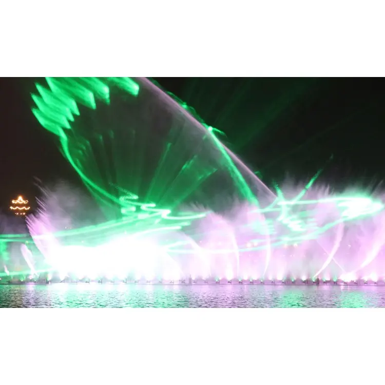 FREE DESIGN Lake Floating Musical Dancing Water Fountain with DMX Colorful LED Lights
