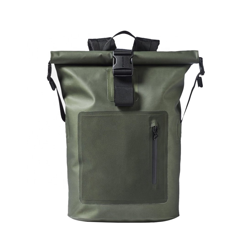 Custom Durable Roll Top Waterproof Backpack Recycled Tarpaulin Dry Bag Travel Hiking Camping Waterproof Pack Backpack Rucksack