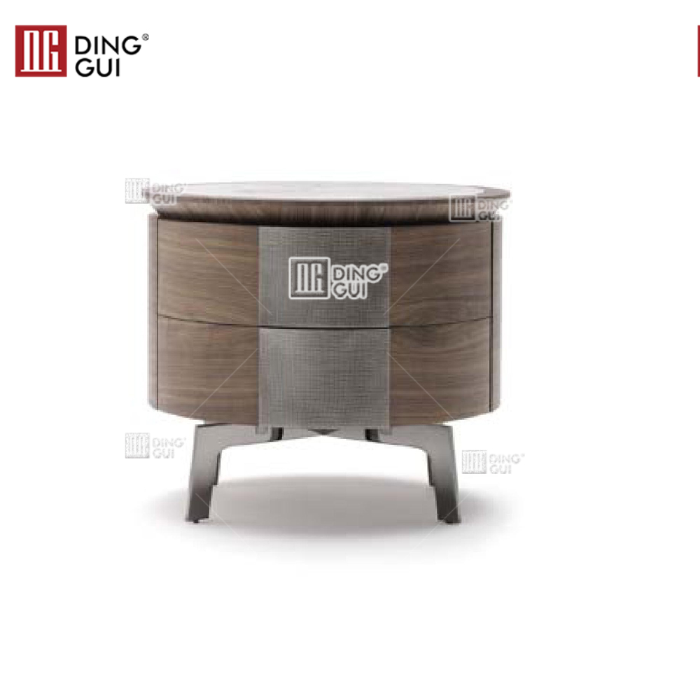 nordic light luxury Classic Style solid wood nightstand bedside table