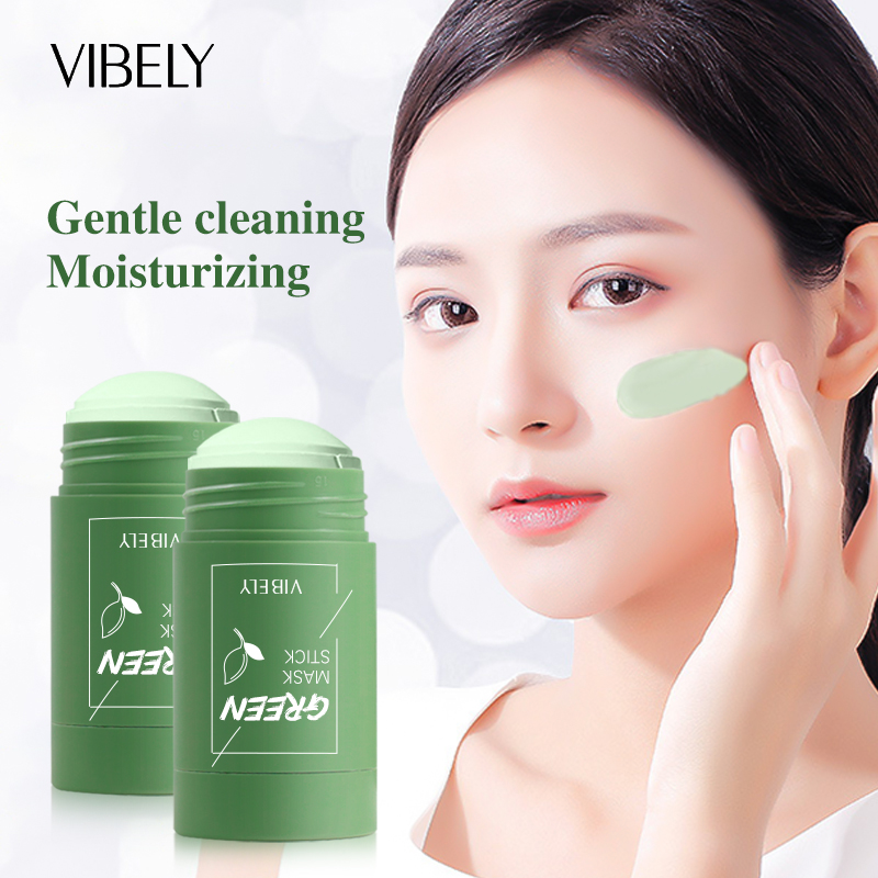 Natural Skin Care Mud Clay Mask Stick Purifying Deep Cleansing Oil Control Moisturizing Smear Green Tea Mask